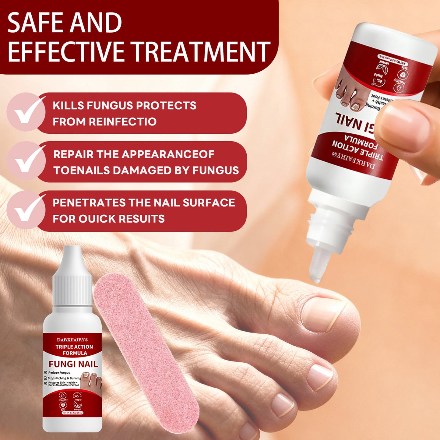 Gentle Toenail Treatment-Strengthens & Beautifies Nails